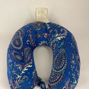 Elegant Blue Paisley Neck Pillow